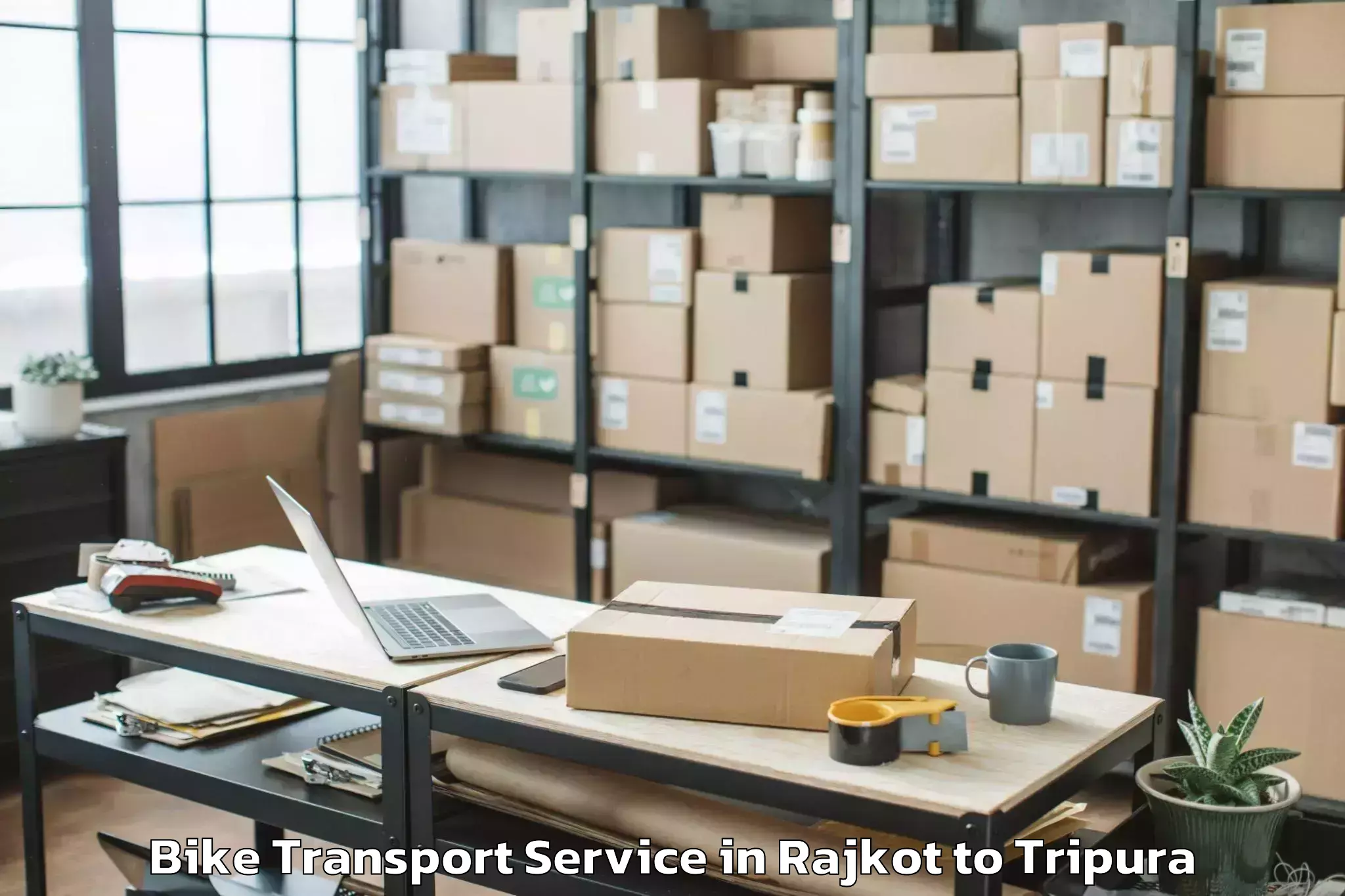 Reliable Rajkot to Gournagar Bike Transport